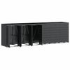 vidaXL Wheelie Bin Storage for 6 Bins Anthracite 408 x 77.5 x 121.5 cm