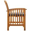 vidaXL Garden Dining Chairs 3 pcs with Cushions Solid Acacia Wood