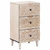 vidaXL Sideboard with Drawer White 40 x 33.5 x 75 cm Solid Mango Wood