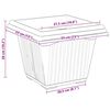 vidaXL Square Flower Pot 24 pcs Black 33 x 33 x 26 cm Plastic