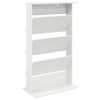 vidaXL Magazine Rack with Shelf White 70 x 41 x 126 cm Engineered Wood