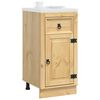 vidaXL Cabinet with Drawer Honey 40 x 46 x 81.5 cm Solid Pine Wood