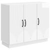 vidaXL Sideboard High Gloss White 89 x 34.5 x 77 cm Engineered Wood