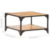 vidaXL Coffee Table 60x60x35 cm Solid Mango Wood