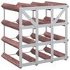 vidaXL Wine Rack for 12 Bottles Brown Solid Wood Pine