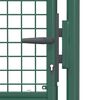 vidaXL Fence Gate Steel 100x200 cm Green