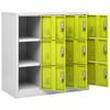 vidaXL Locker Cabinets 5 pcs Light Grey and Green 90x45x92.5 cm Steel