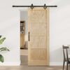 vidaXL Sliding Door ORKDAL Brown 73.5 x 198.5 cm Solid Pine Wood