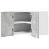 vidaXL Hanging Cabinet Concrete Grey and White 57 x 57 x 40 cm