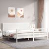 vidaXL Bed Frame without Mattress White 200x200 cm Solid Wood