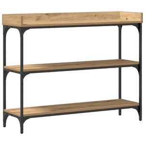 vidaXL Console Table with Shelf Artisan oak 100 x 30 x 80 cm