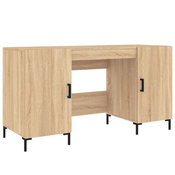 vidaXL Desk Sonoma Oak 140x50x75 cm Engineered Wood