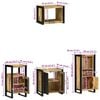 vidaXL Bathroom Furniture Set with Shelf 4 pcs Brown Solid Mango Wood
