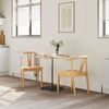 vidaXL Dining Chair 2 pcs Natural Solid Rubber Wood