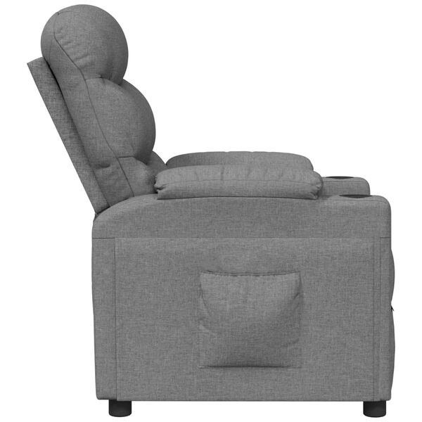 vidaXL Recliner Chair Light Grey Fabric