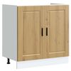 vidaXL Sink Base Cabinet with Door Porto 2 pcs Brown Engineered wood