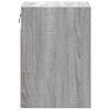 vidaXL Wall-mounted Bedside Cabinet with LED Lights Grey Sonoma