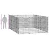 vidaXL Outdoor Dog Kennel Steel 14.52 m²