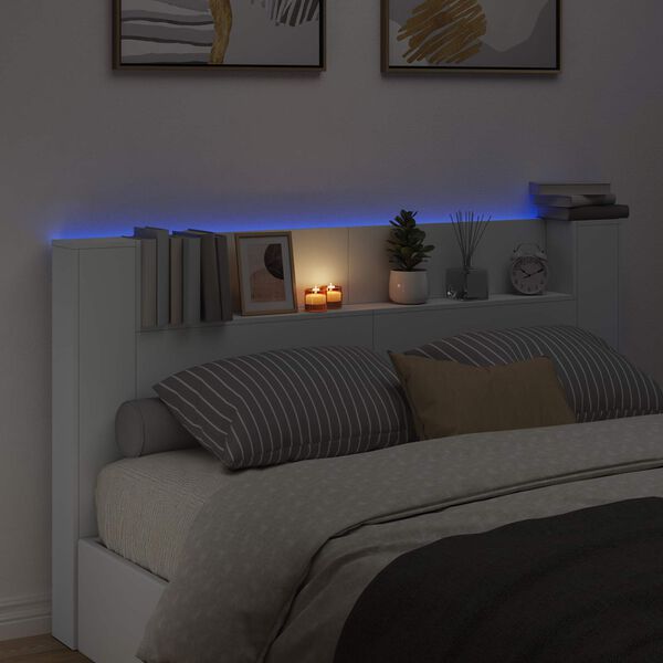 vidaXL Headboard White 180 x 16.5 x 103.5 cm Engineered Wood