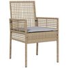 vidaXL Garden Dining Set 5 pcs Beige Poly rattan