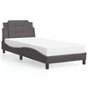 vidaXL Bed Frame without Mattress "Zadar" Grey 90x200 cm Faux Leather