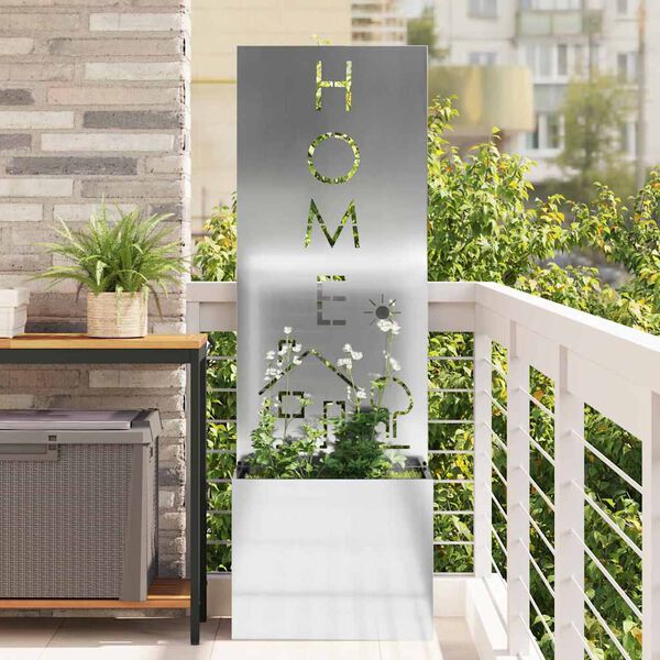 vidaXL Garden Privacy Screen Silver 50 x 140 cm Galvanised steel