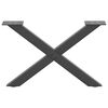 vidaXL Coffee Table Legs X-Shaped 2 pcs Anthracite 60x(30-31) cm Steel