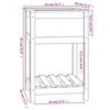 vidaXL Planter with Shelf Grey 54x54x81 cm Solid Wood Pine