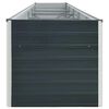 vidaXL Garden Raised Bed Galvanised Steel 400x80x77 cm Anthracite