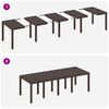 vidaXL Garden Dining Set 11 pcs Brown Polypropylene