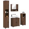 vidaXL Bathroom Furniture Set 4 pcs Brown Oak Engineered wood & Metal