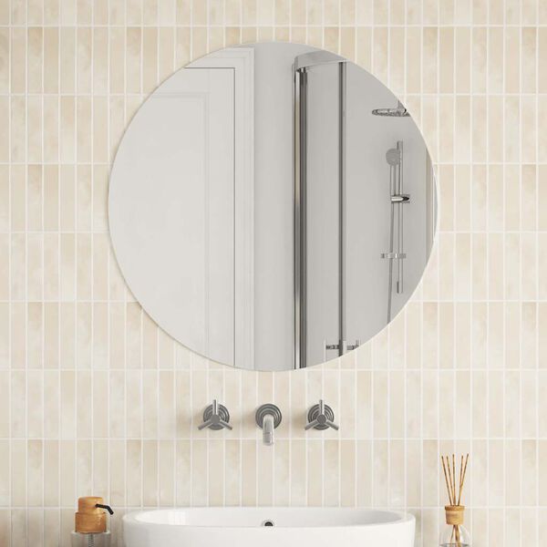 vidaXL Wall Mirror 70 cm Round Glass