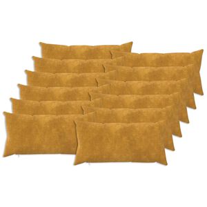 vidaXL Cushion Cover 12 pcs HEERLEN Yellow 40 x 80 cm
