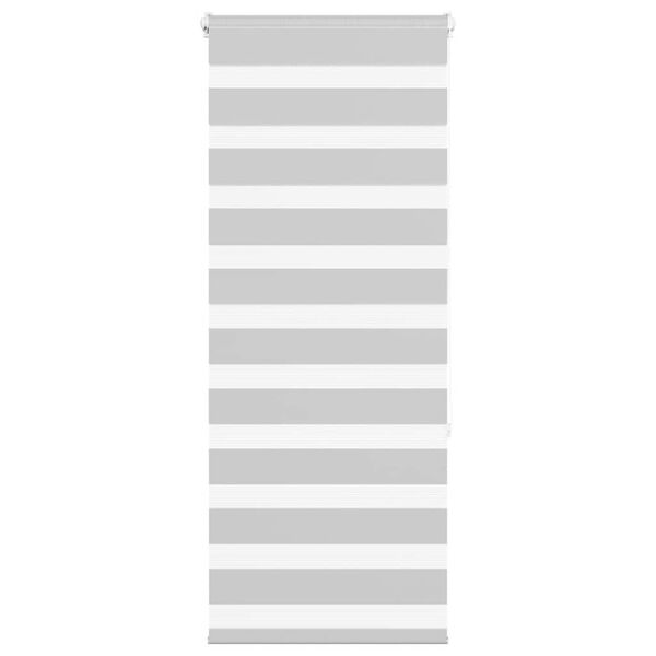 vidaXL Zebra Blind Light Grey 60x150 cm Fabric Width 55.9 cm Polyester