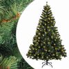 vidaXL Artificial Hinged Christmas Tree 240 cm 300 LEDs Warm White