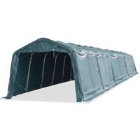 vidaXL Removable Livestock Tent PVC 550 g/m² 3.3x16 m Dark Green