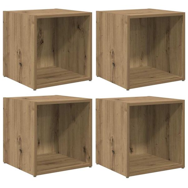 vidaXL TV Cabinet Set Wall-mounted 4 pcs Artisan Oak 37 x 35 x 37.5 cm