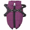 vidaXL Dog Coat with Harness Purple L32 Fleece and Polyester