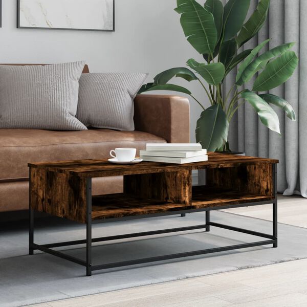 vidaXL Coffee Table Smoked Oak 100x51x40 cm Engineered Wood
