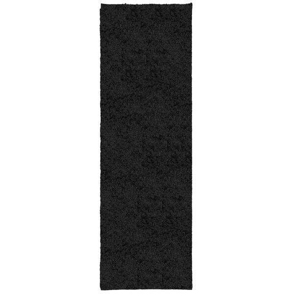 vidaXL Shaggy Rug PAMPLONA High Pile Modern Black 80x250 cm