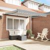 vidaXL Automatic Retractable Awning Anthracite and White 300x250 cm