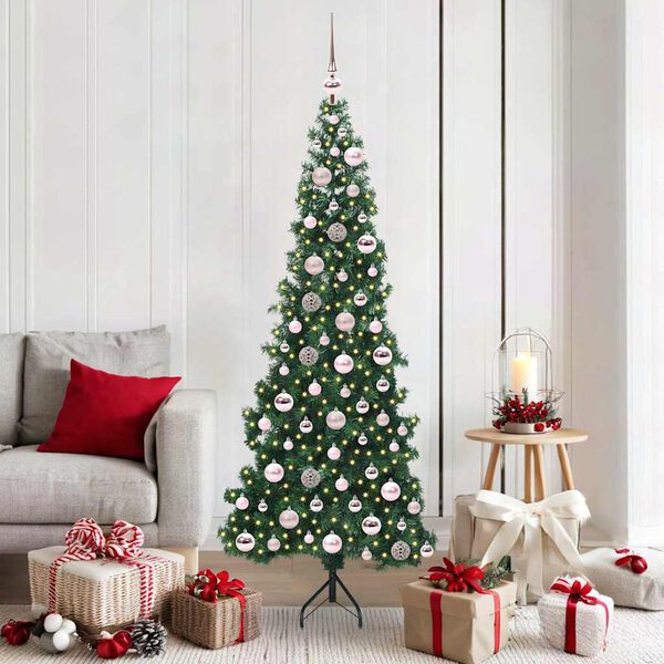 vidaXL Corner Artificial Christmas Tree Green 180 cm PVC and Metal