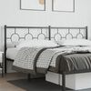 vidaXL Metal Headboard Black 200 cm