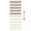 vidaXL Zebra Blind Sand Brown 55x100 cm Fabric Width 50.9 cm Polyester