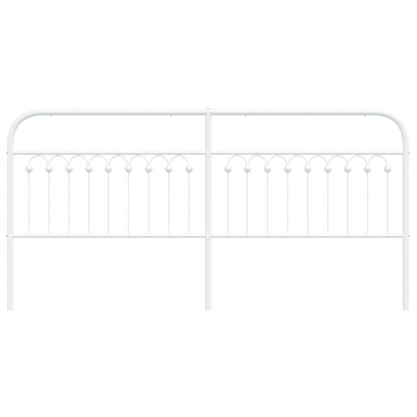 vidaXL Metal Replace Headboard White 200 cm
