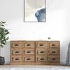 vidaXL Sideboards with Drawer 2 pcs Artisan Oak 70 x 35.5 x 67.5 cm