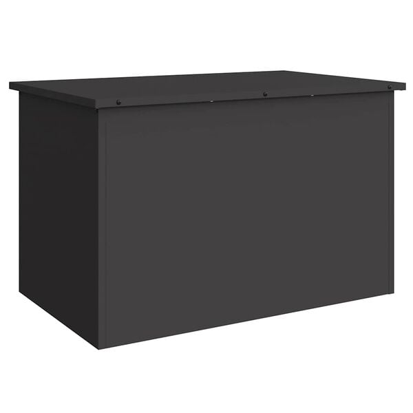 vidaXL Outdoor Storage Box Black 80 x 50.5 x 50 cm Steel