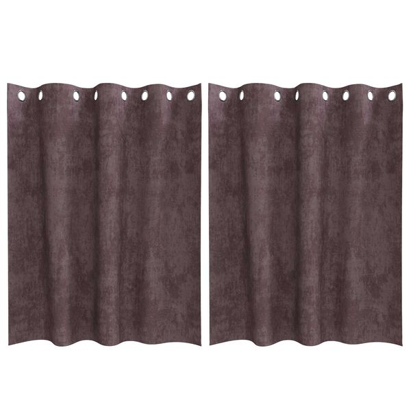 vidaXL Velvet Curtains with Curtains 2 pcs Brown 140 x 140 cm Velvet
