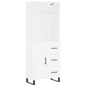 vidaXL Highboard White 69.5x34x180 cm Engineered Wood