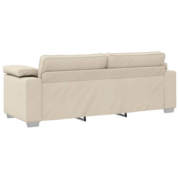 vidaXL Sofa Beige 219 x 77 x 82 cm Linen